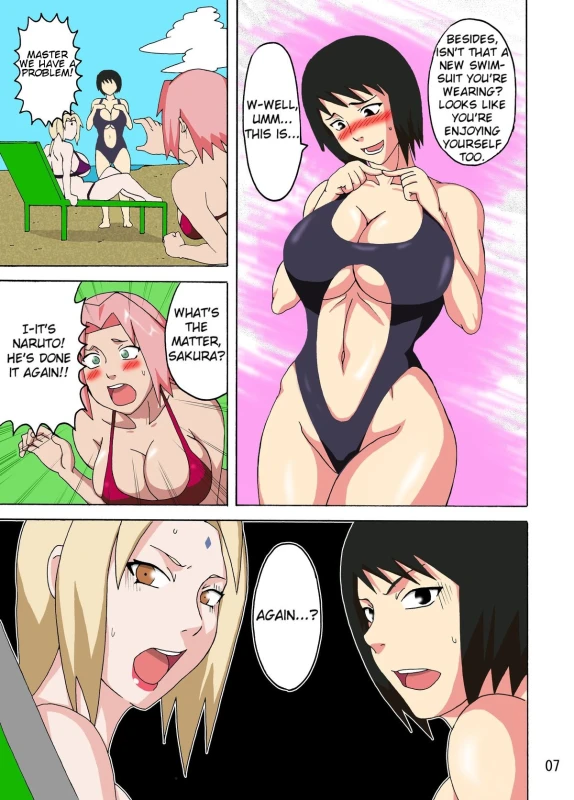 (C82) [Naruho-dou (Naruhodo)] Tsunade no Insuiyoku Tsunade's Obscene Beach (Naruto) [English] [Colorized]_07