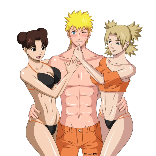 temari+tenten+uzumaki naruto