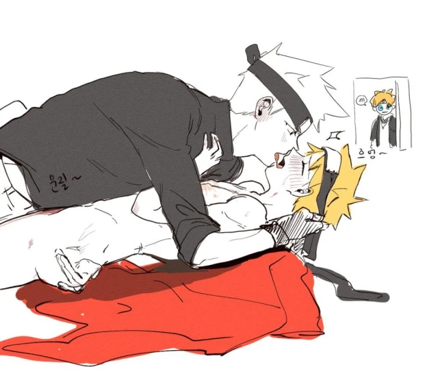 hatake kakashi+uzumaki boruto+uzumaki naruto